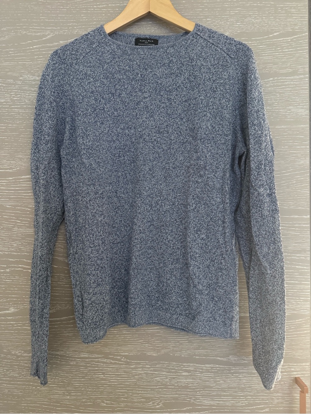 Zara Heather Light Blue Crewneck Sweater